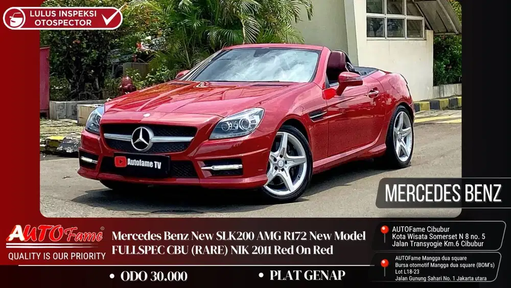 Mercedes Benz New SLK200 AMG R172 New Model FULLSPEC CBU (RARE) 2011