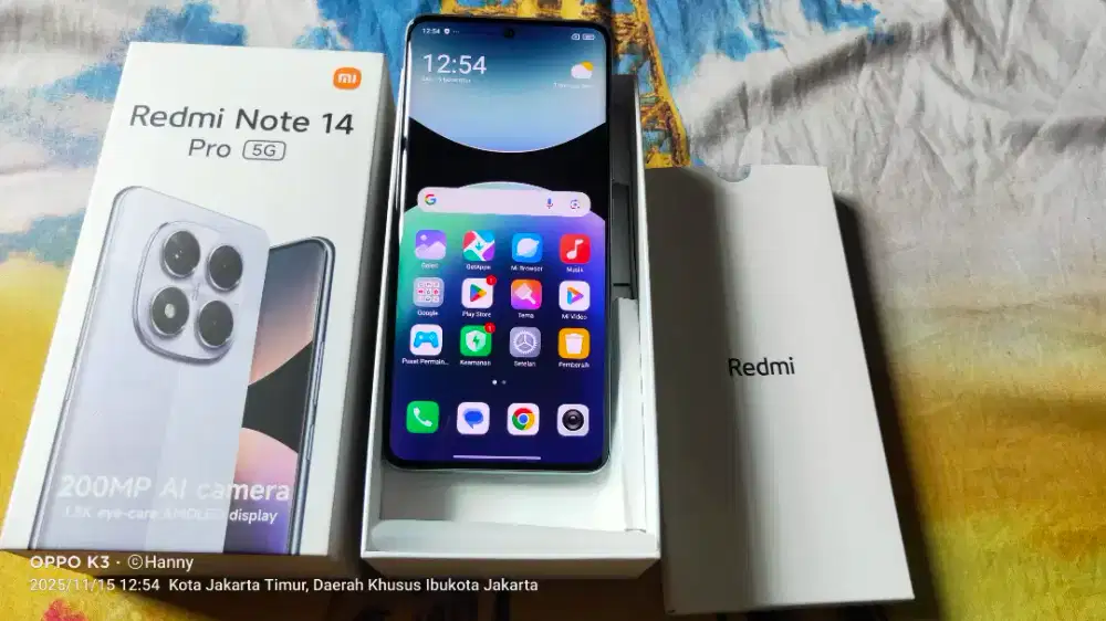 Xiaomi Redmi Note 14 Pro (5G) 8/256 fullset (pemakaian 2bln)