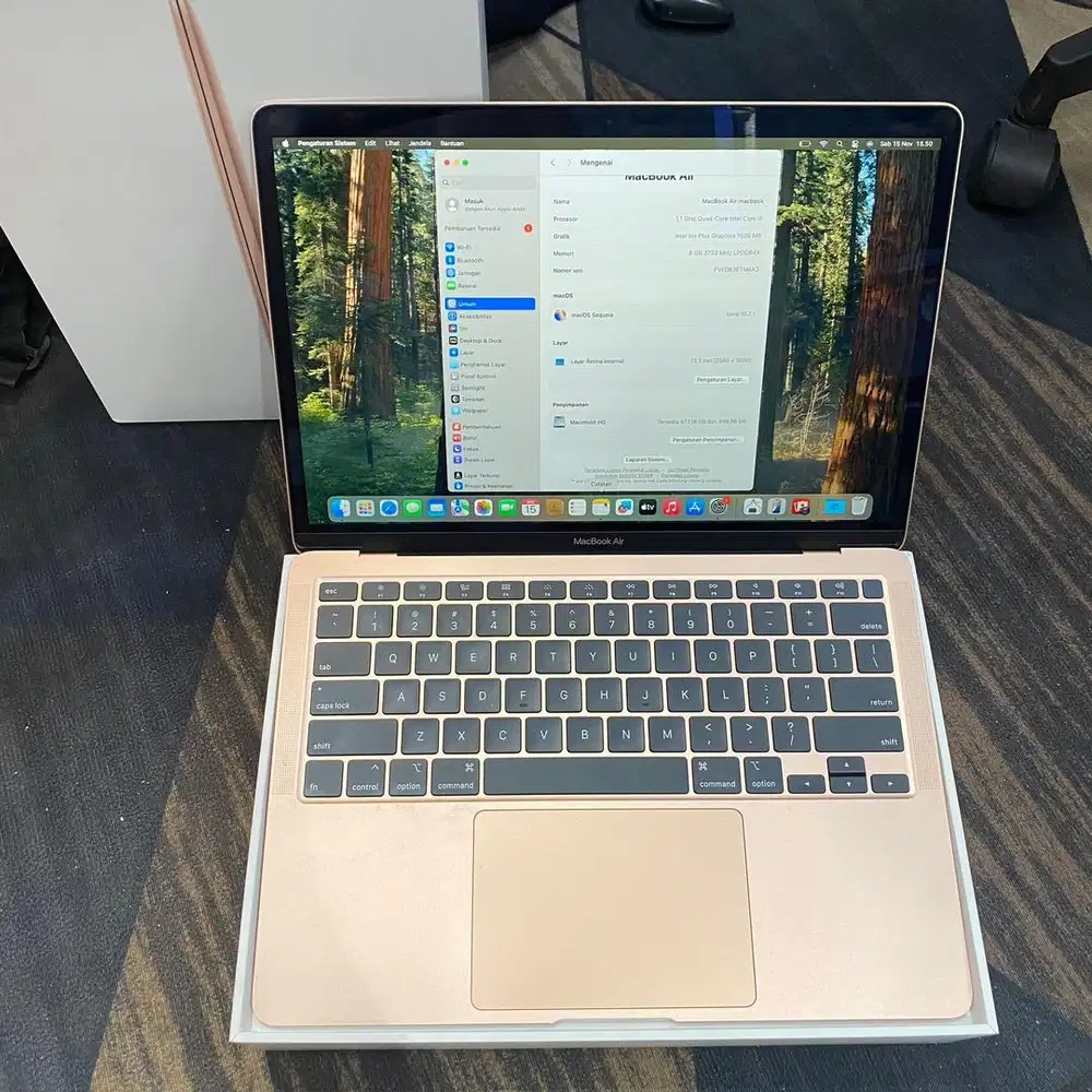 Macbook air 2020 Core i5 Ram 8 Ssd 512Gb