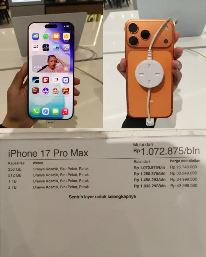 Iphone 17 Pro Max (256GB, 512GB, 1TB, 2TB)