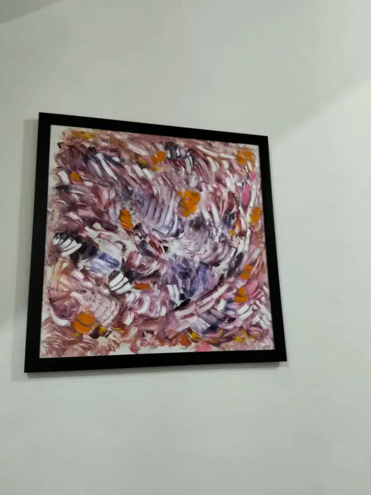 LUKISAN ABSTRAK LENGKAP DENGAN BINGKAI