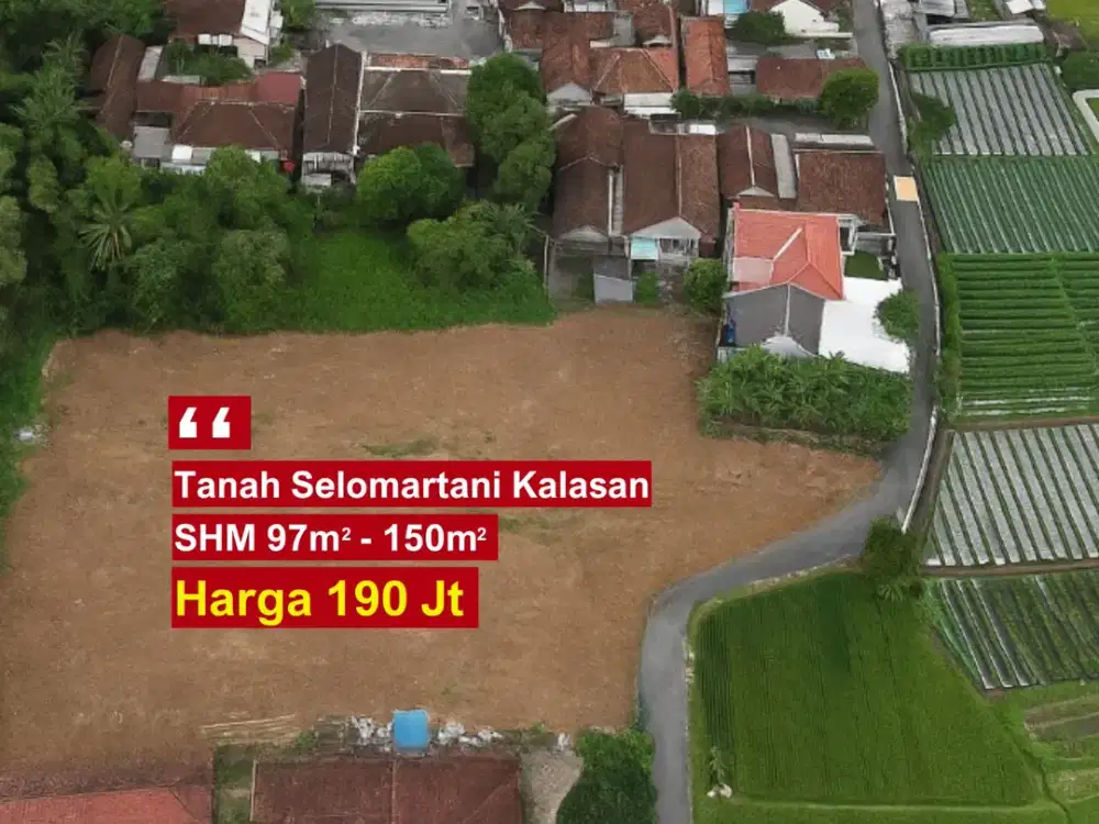 190 Juta Tanah SHM Akses Mudah Dekat Jalan Utama Jogja