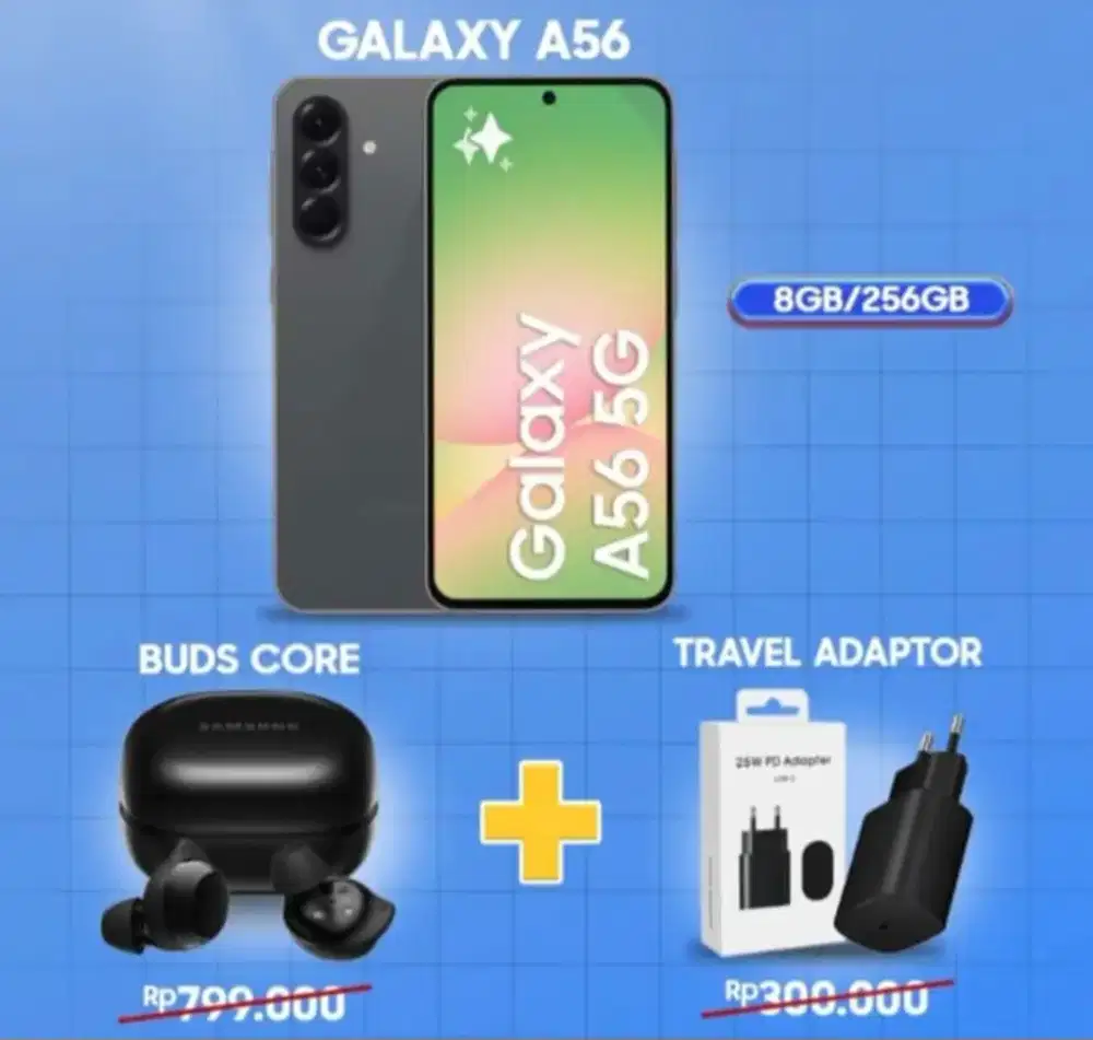 Samsung A56 Free Buds Core & Travel Adaptor Original Gransi Resmi