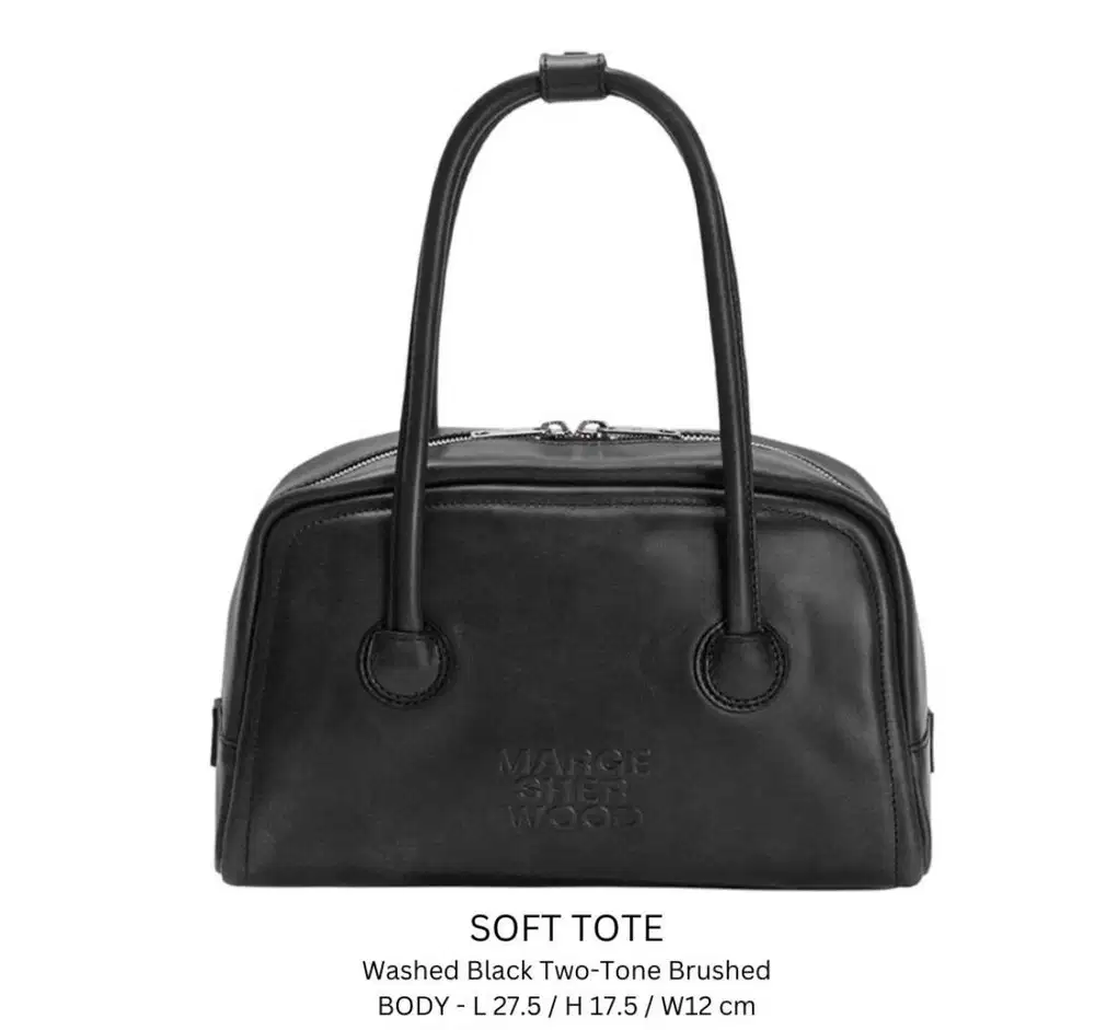 Authentic Marge sherwood Soft tote black vintage color