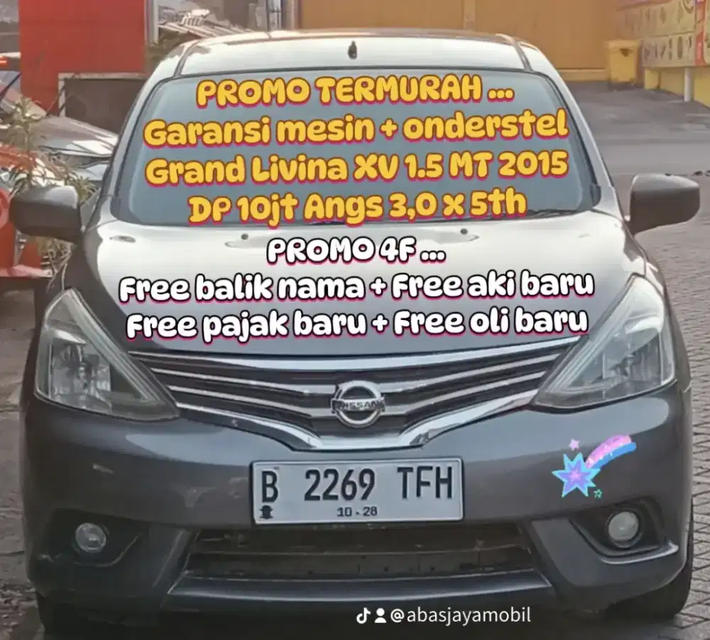 Livina XV 1.5 MT 2015, FREE BALIK NAMA, PAJAK BARU, AKI BARU, OLI BARU