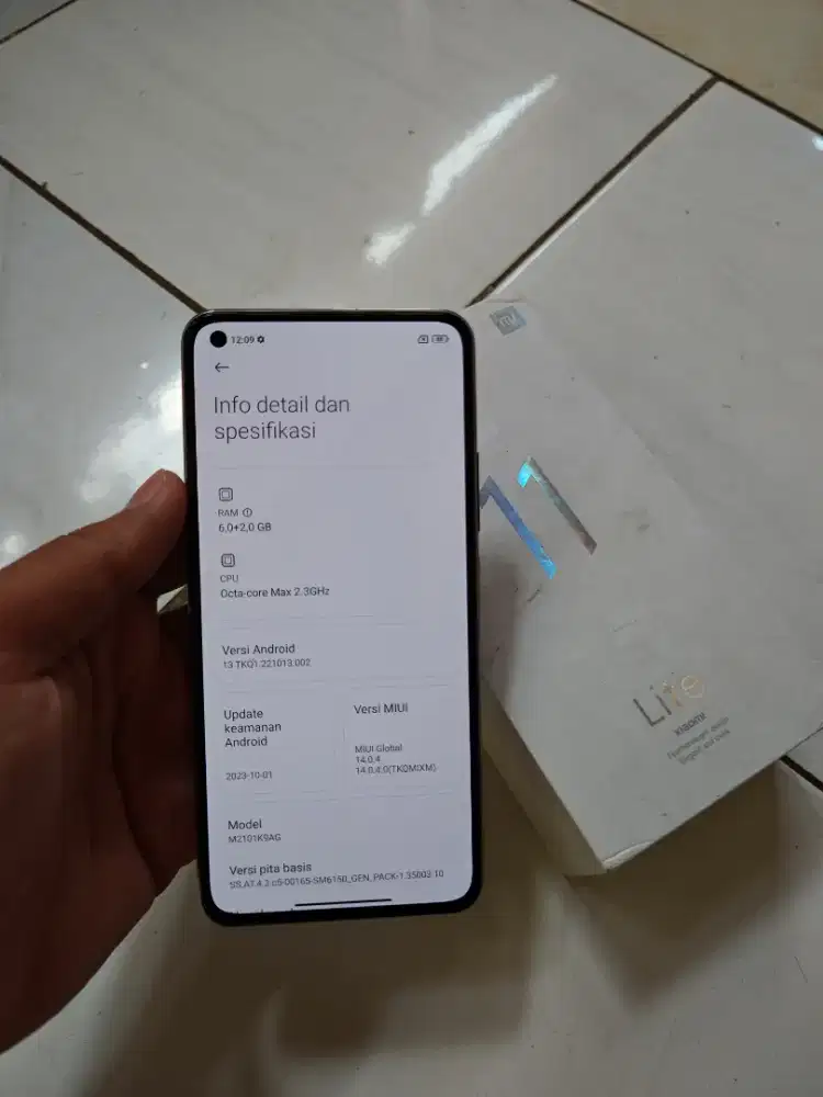 Mi 11 lite 6/128 fullset orian nominus