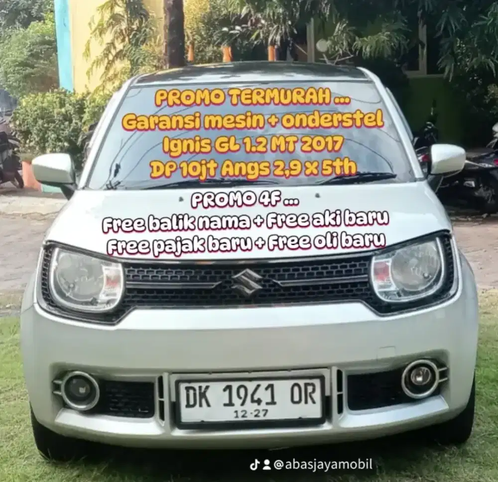 Ignis GL 1.2 MT 2017, FREE BALIK NAMA, PAJAK BARU, AKI BARU, OLI BARU