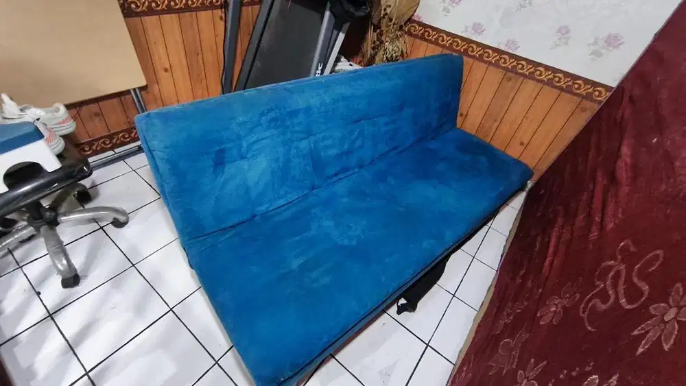 Sofa bed warna biru Nego