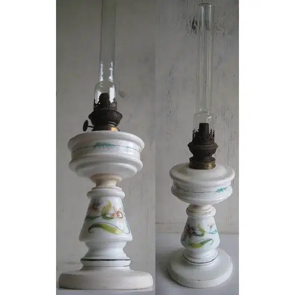 Antik retro vintage lampu minyak / lampu duduk kristal sabun Eropa