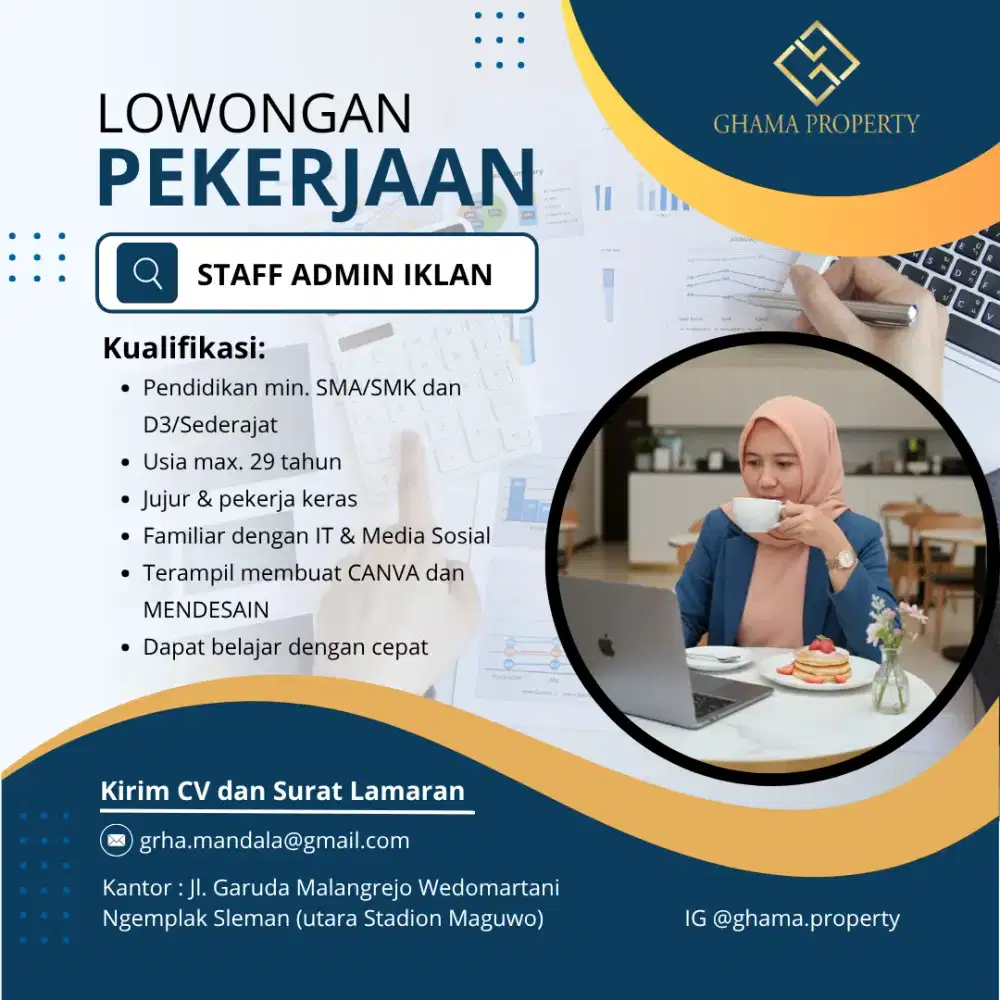 Dicari segera Admin Iklan di Kantor property