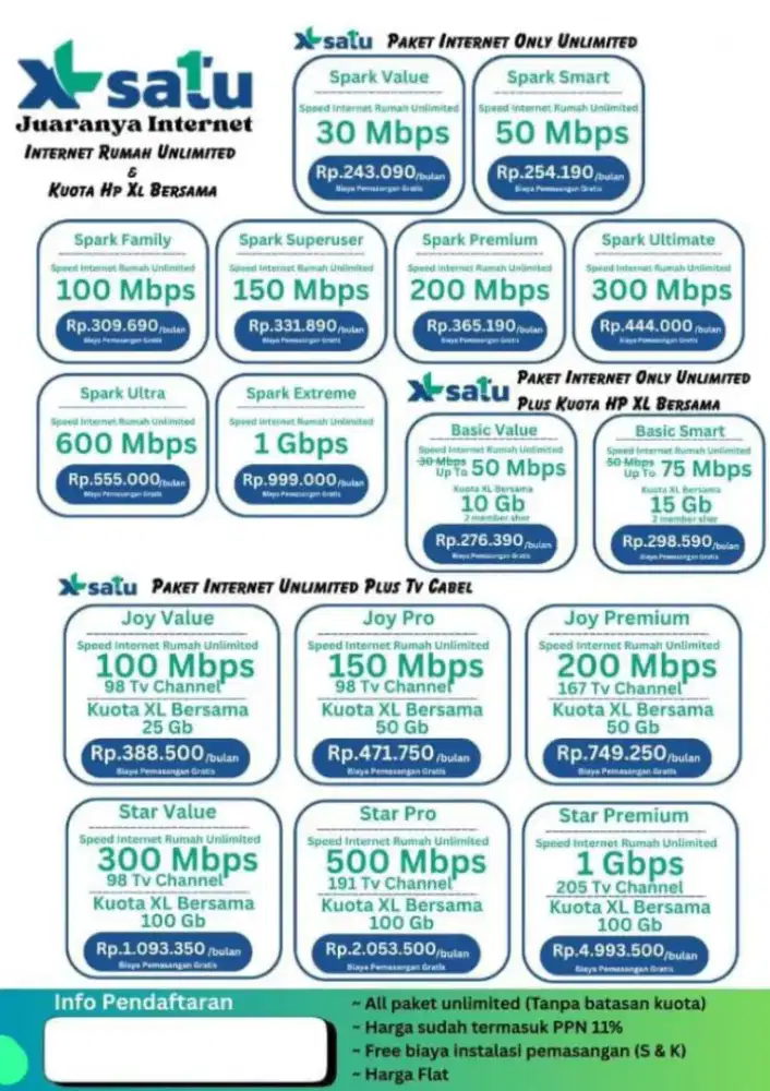 Wifi XL Satu murah meriah