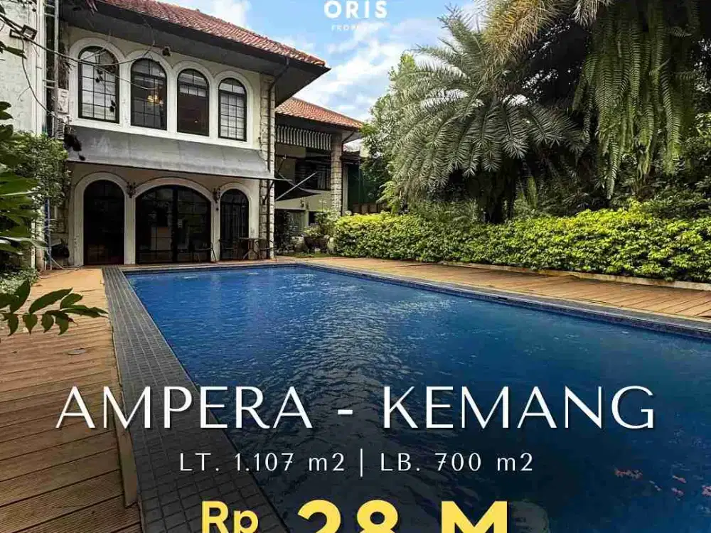 Rumah Mewah Fully Furnished Ada Private Pool di Ampera Kemang Jakarta Selatan