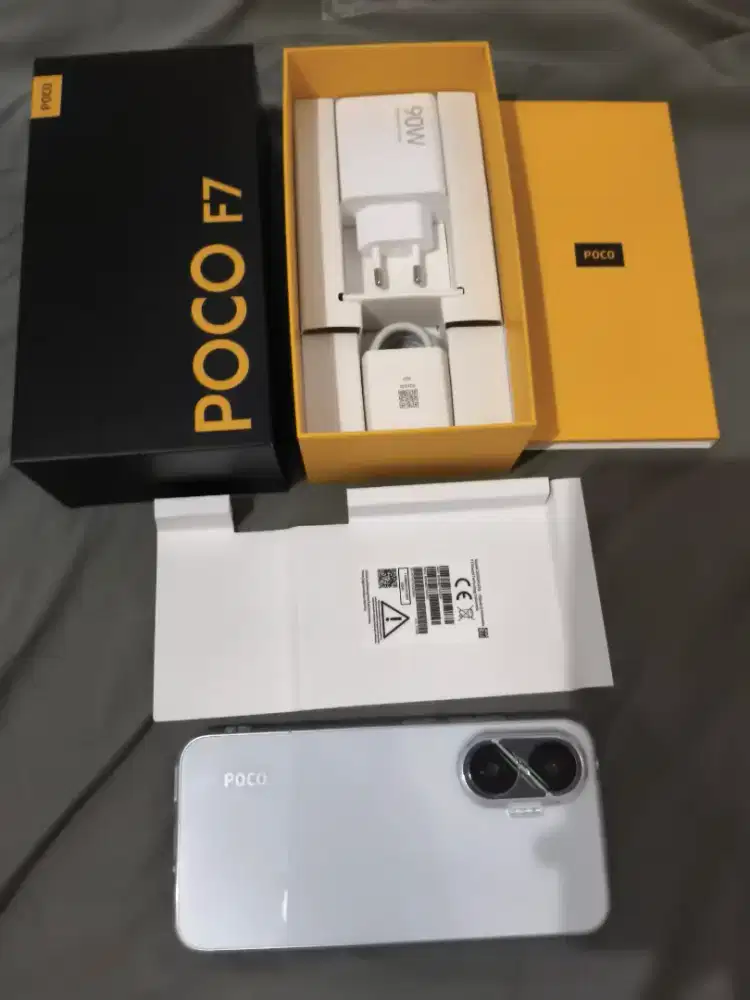 Handphone Poco F7 White 99% Like New Fullset (Nego Pertamax)