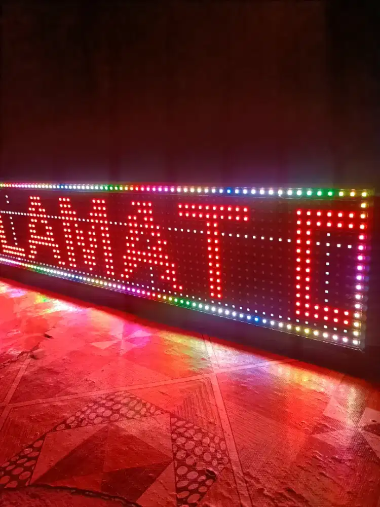 LED Lampu Running Text Lampu Orgen Tunggal Lampu Berjalan 1 Meter