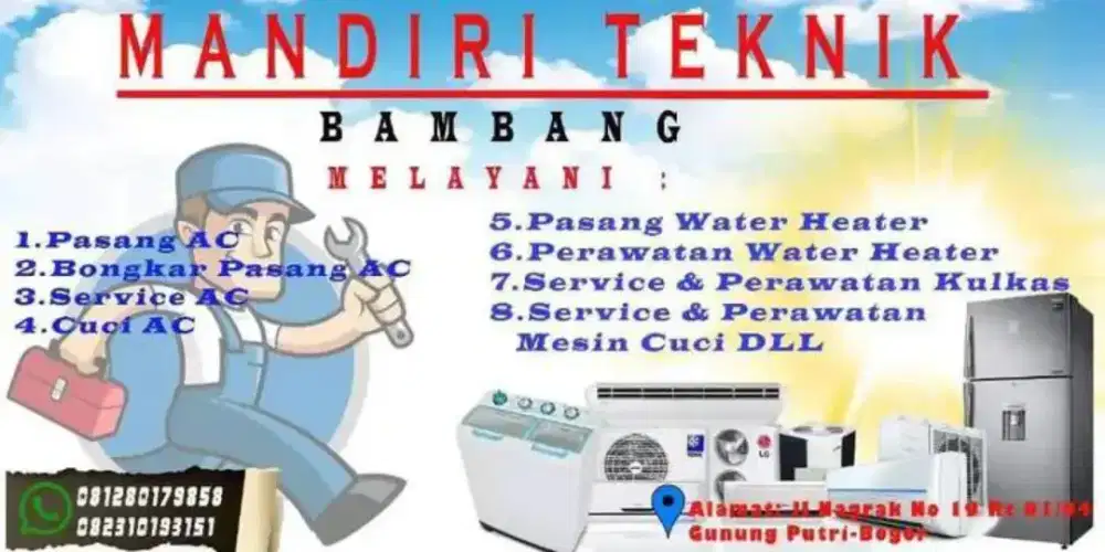 Menerima panggilan service AC dan barang elektronik lainnya