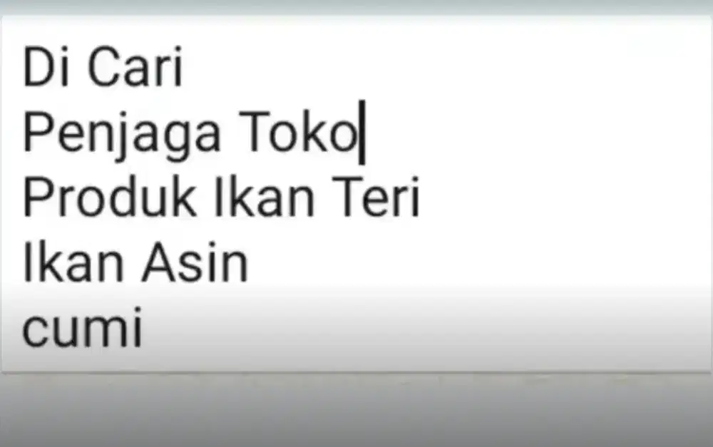 Di cari sales penjualan ikan Teri ke warung