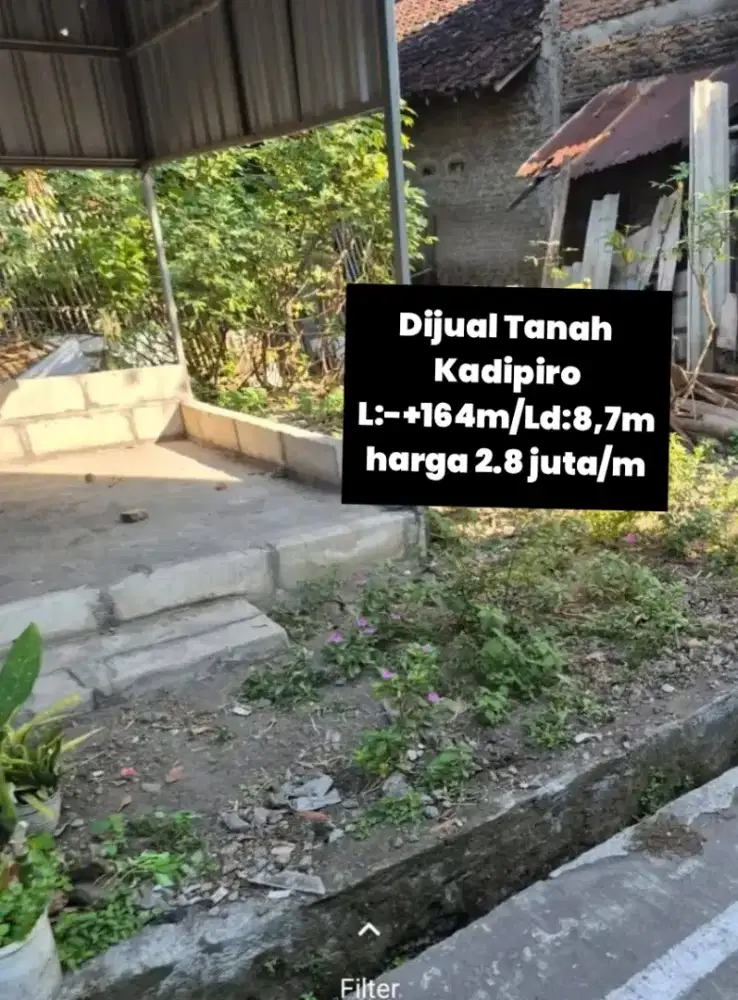 Dijual Tanah Kadipiro L:164m