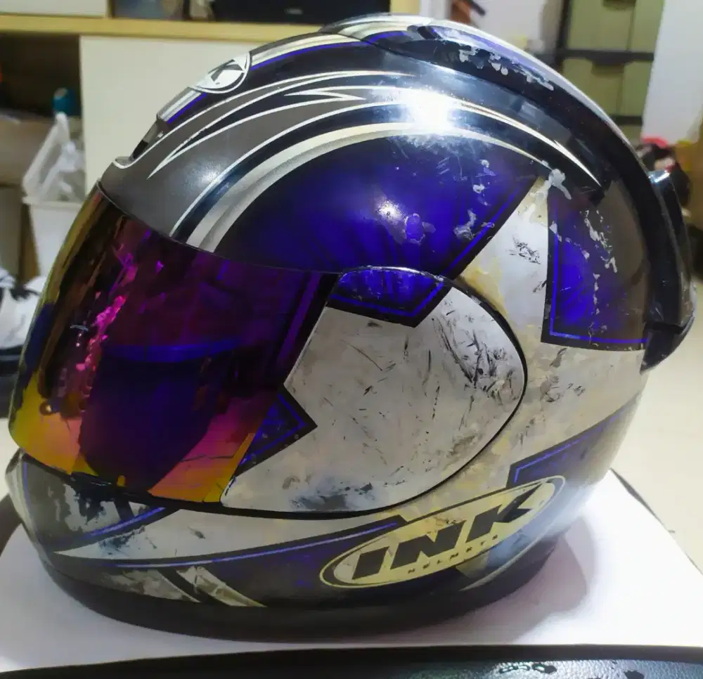 Jual helm full face Ink kaca rainbow