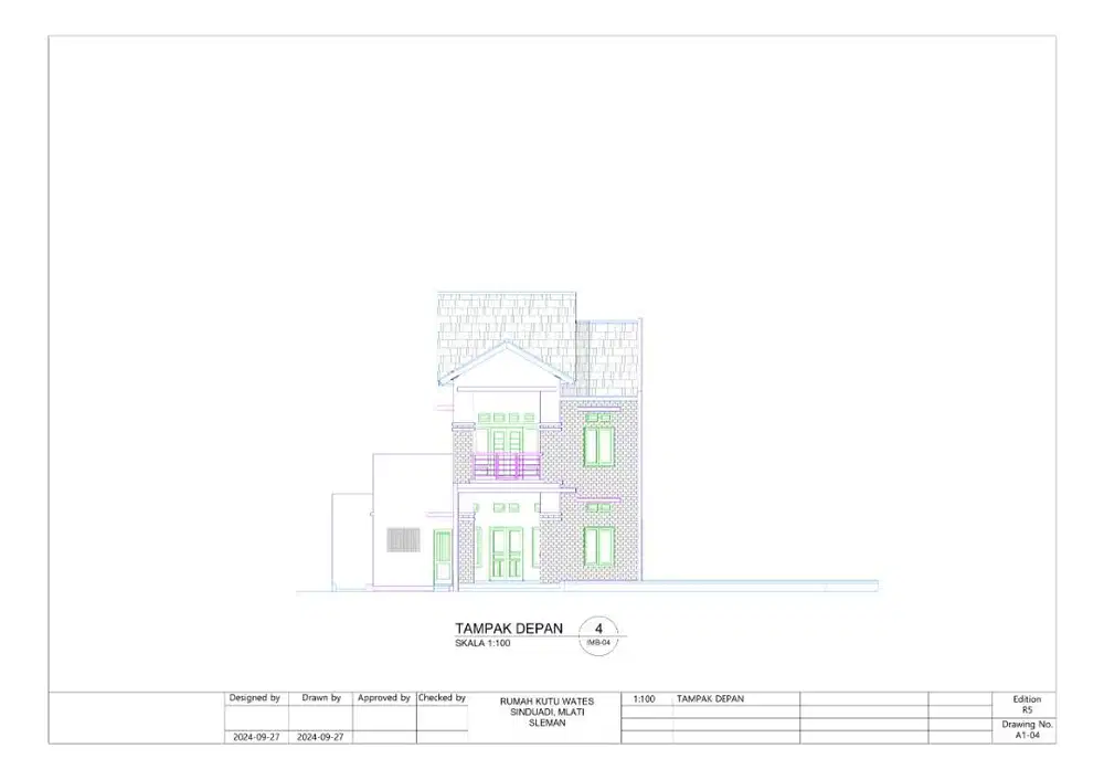 Jasa Gambar Desain Bangunan AutoCAD Per Lembar A3