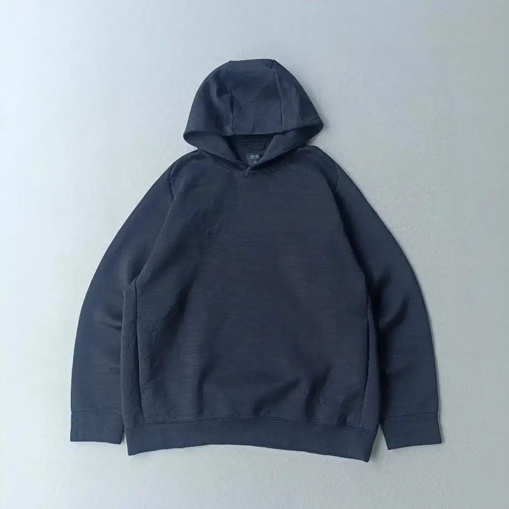 Hoodie Uniqlo Sweat Dry Scuba Dark Grey XL