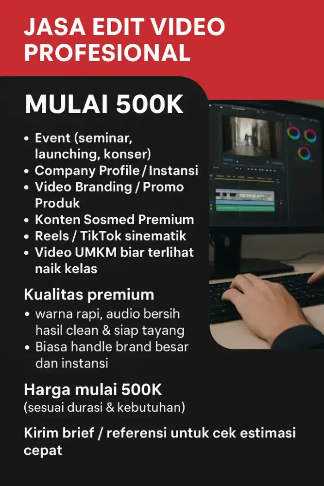 Jasa video editing profesional 500K