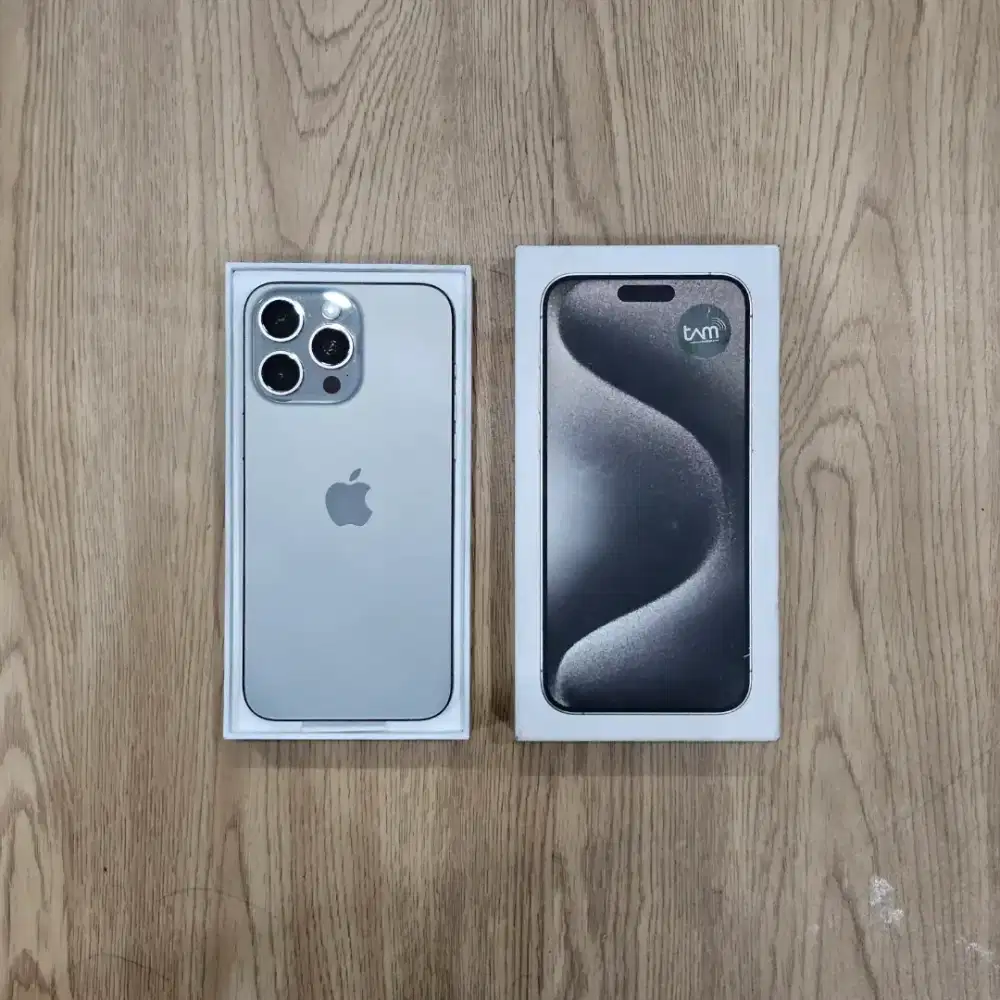 iPhone 15 Pro Max 256GB Fullset Mulus Resmi iBox