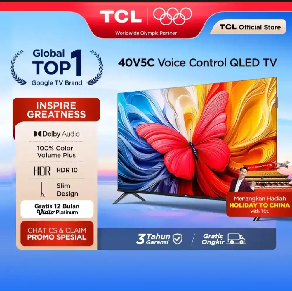 TV MERK TCL 40 INCH