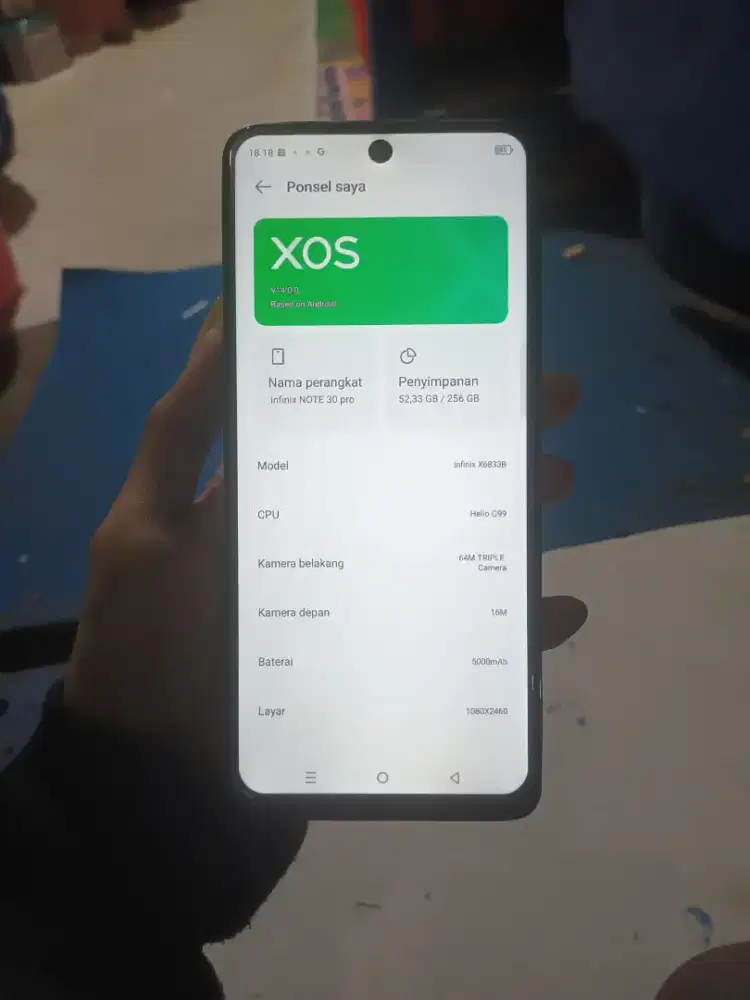 Infinix note 30 pro Nfc 8+8/256 hp casan tipe c