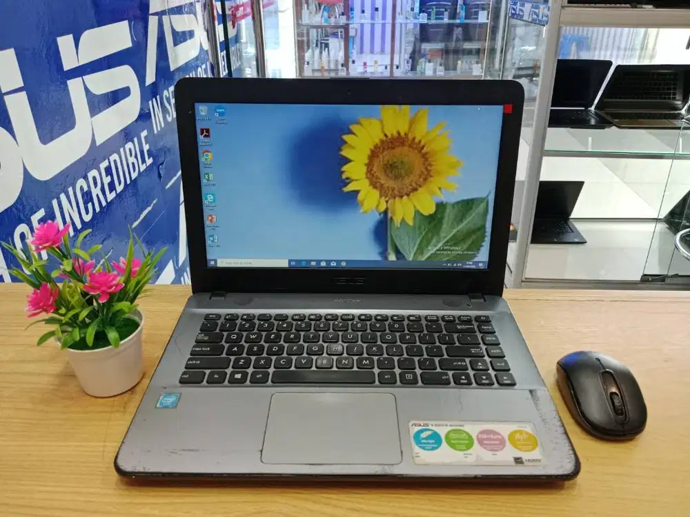 PROMO LAPTOP ASUS X441S RAM 2GB SSD 128GB +HDD 500GB SIAP KULIAH