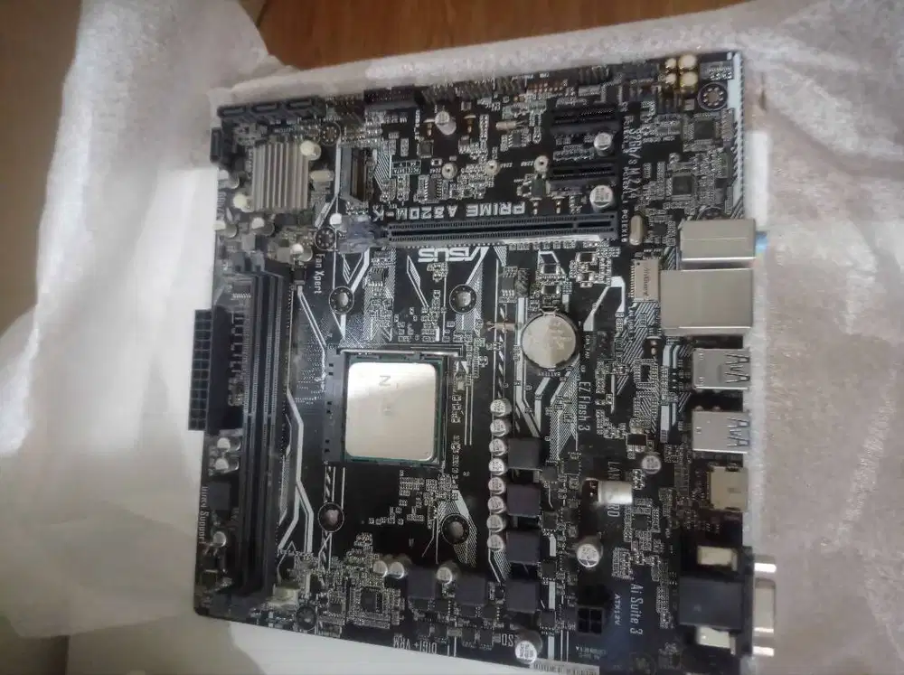 Jual Motherboard Asus prime a320 m - k dan Processor AMD ryzen 1600
