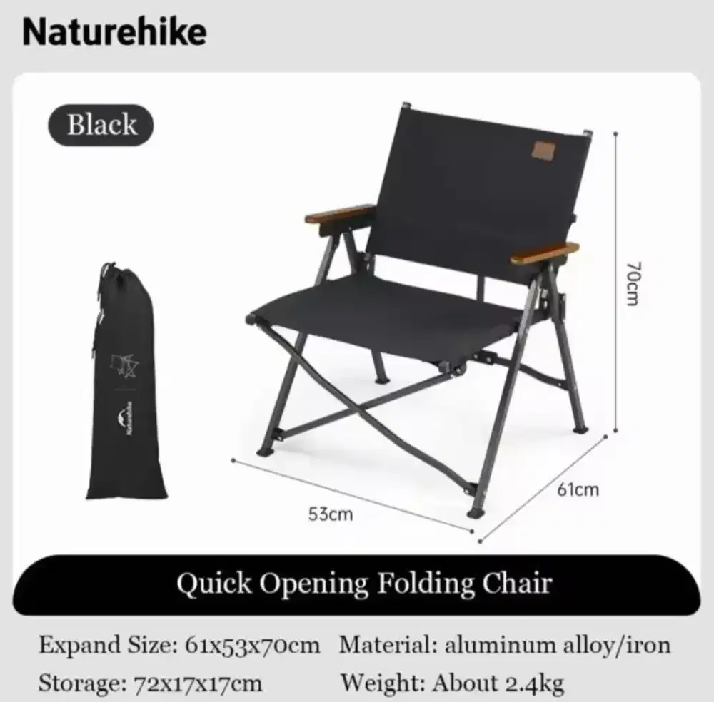 Kursi outdoor portable Naturhike bekas