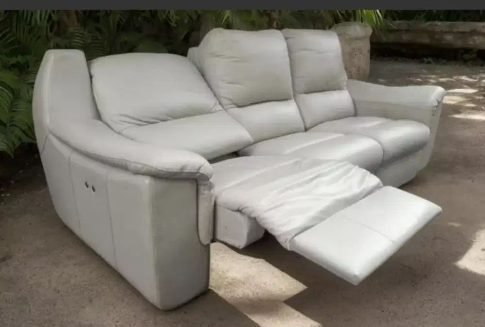Sofa reclining electric Cellini kulit import 3 seater