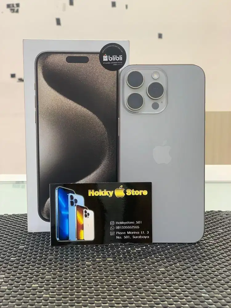 Iphone 15promax/256gb Natural titanium ex garansi resmi bh 84%