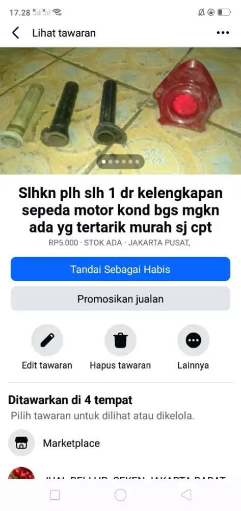 Slhkn plh slh 1 dr kelengkapan sepeda/motor kond bgs mgkn ada yg perlu