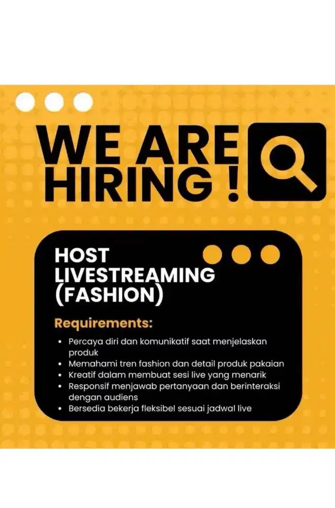 Host live streaming produk pria