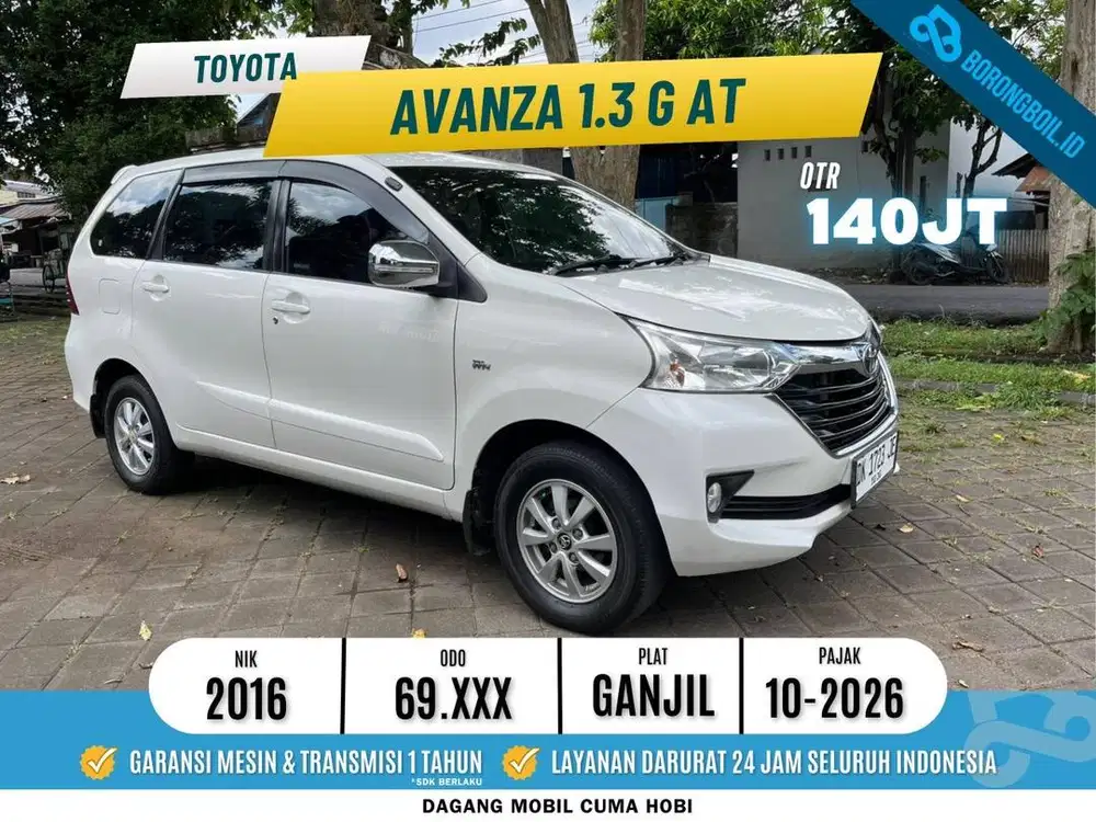 Toyota Avanza 1.3 G AT 2016 Putih - TDP & Cicilan Rendah / Open Nego