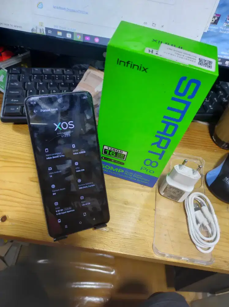 Infinix smart 8 pro Ram 8+8/128 fullset