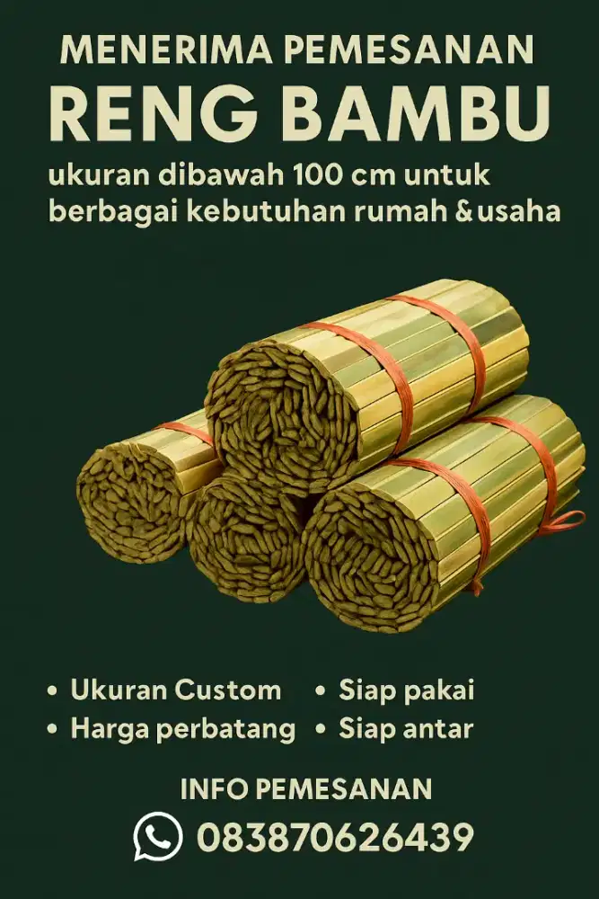 Menerima pemesanan Reng Bambu ukuran