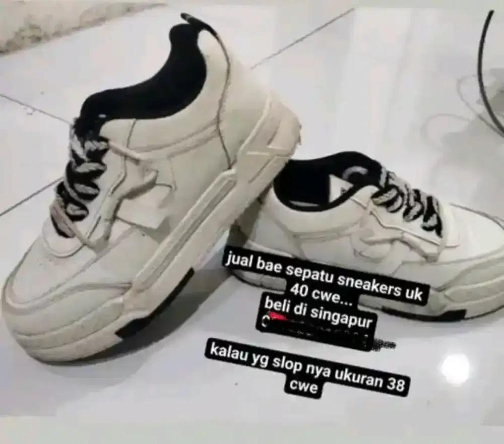 Sepatu cwe 2 pcs...beli di singapur