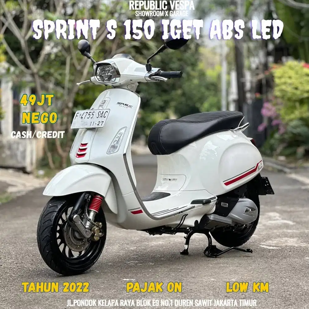 Piaggio Vespa SPRINT S 150 IGET ABS Th 2022 WARNA WHITE INNOCENZA FAVO