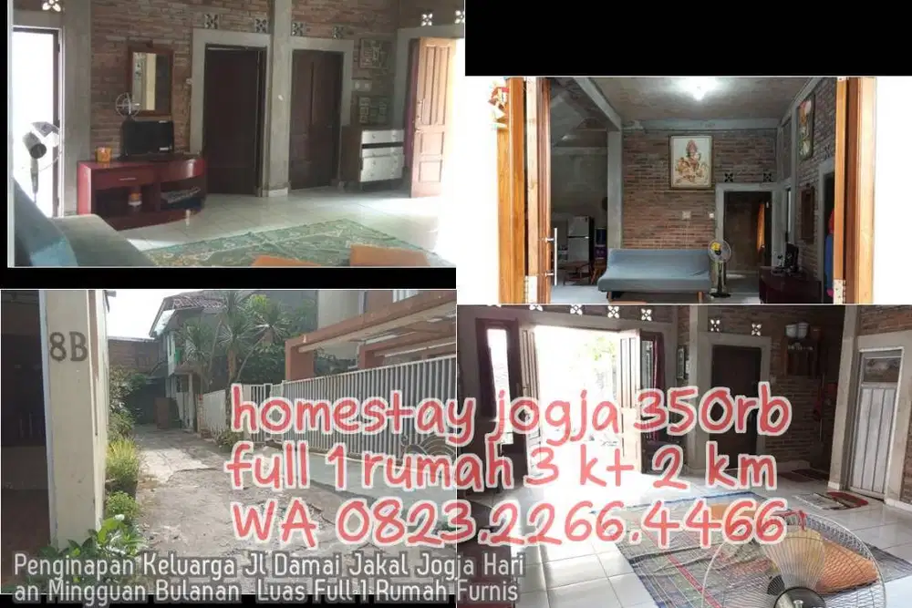 Penginapan Keluarga Jl Damai Jakal Jogja Harian Mingguan Bulanan  Luas