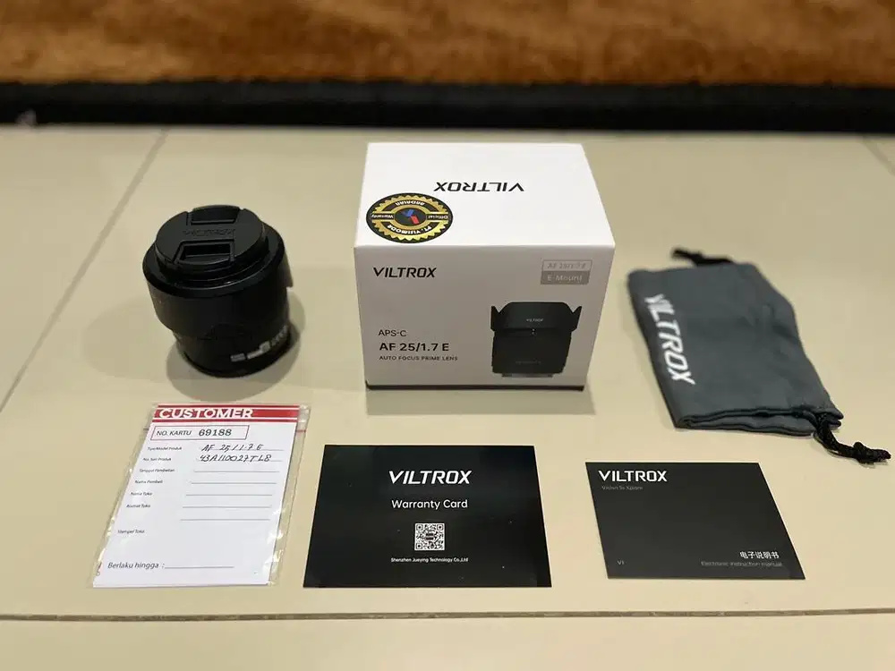 Lensa Viltrox APSC for Sony 25mm F1.7