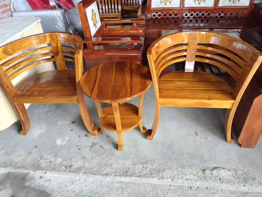 Kursi Teras Kayu Jati 2Kursi 1Meja