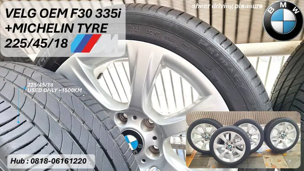 Velg OEM BMW F30 335i dan Michelin 225/45/18