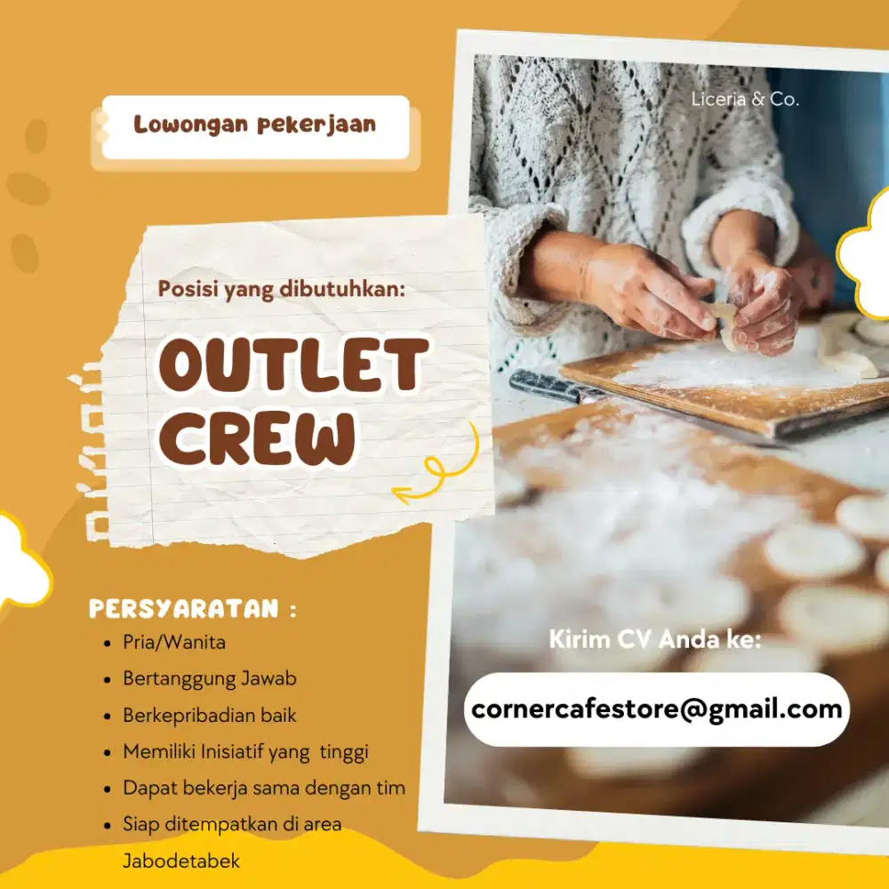 Crew Store Cafe buat cowok & cewek