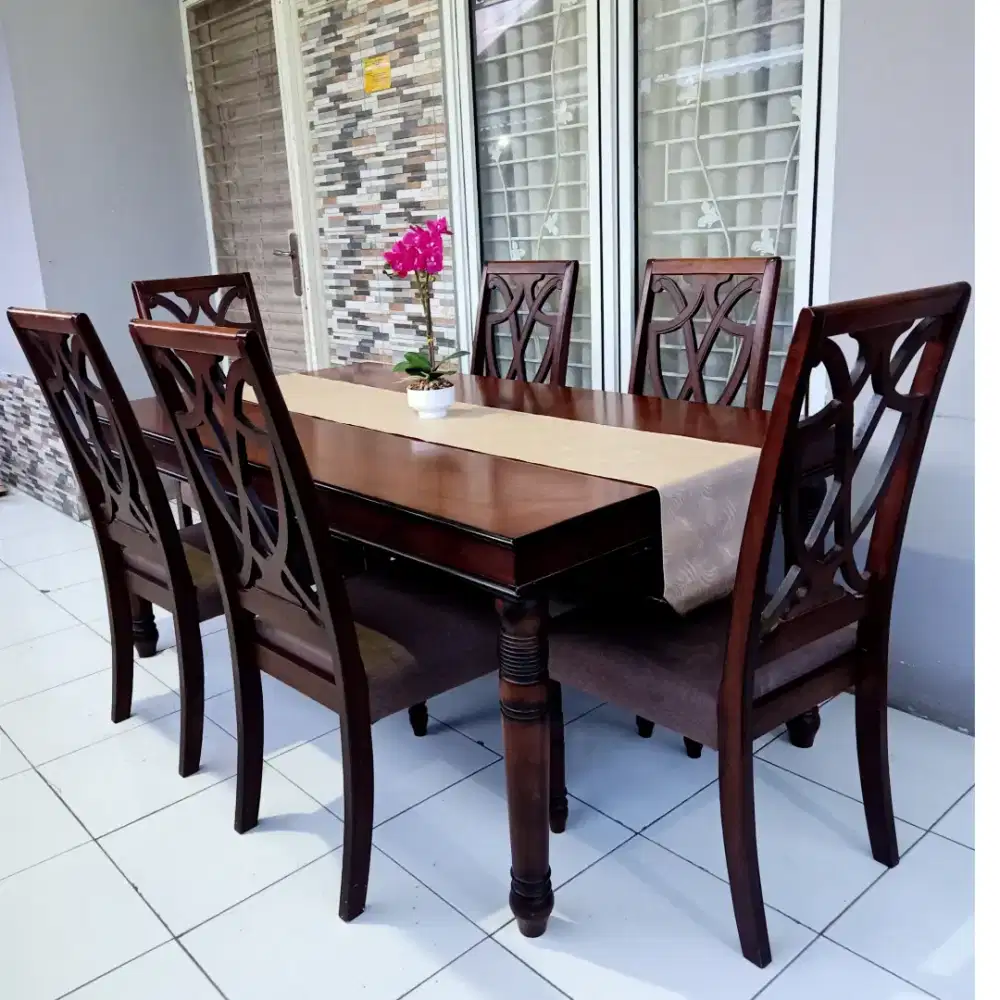 MEJA MAKAN INFORMA 6 KURSI