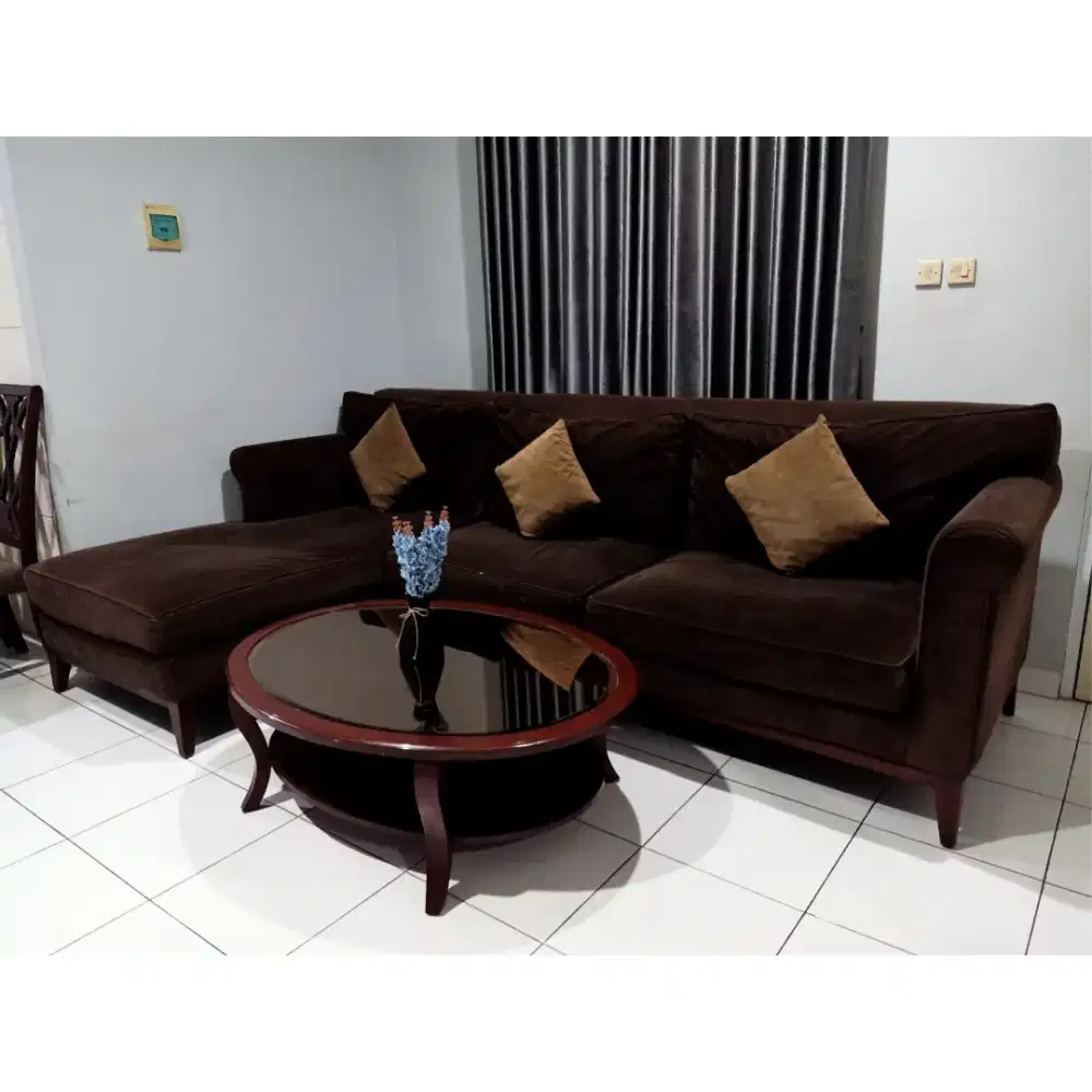 BUNDLING SOFA L ROSEWOOD & COFFE TABLE ROSEWOOD