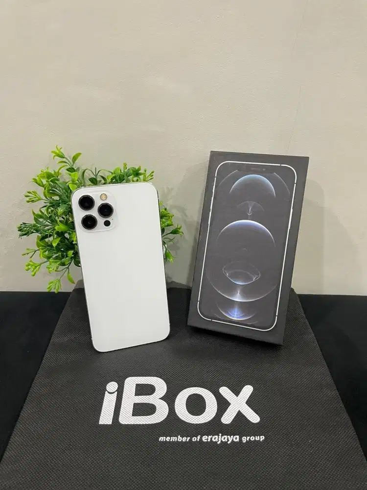 IPhone 12 ProMax 128GB iBox Silver mulus Fullset BH 88% Permanent