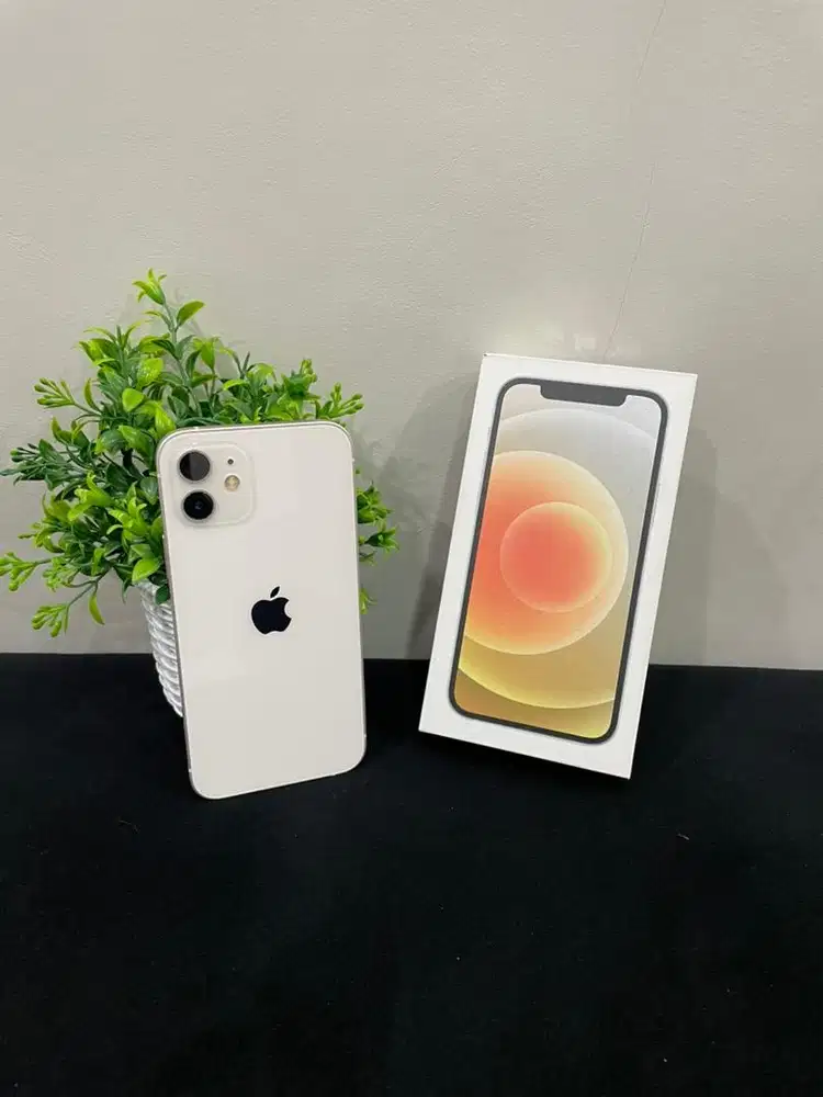 IPhone 12 64GB White mulus Fullset BH 100% 3Utool 98 Sinyal Permanent