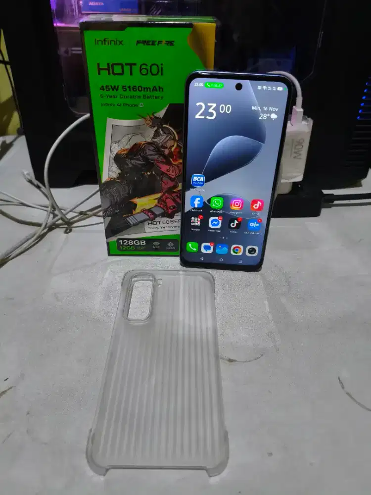 Infinix Hot 60i - Ram 6/128GB Like New Purple Garansi Resmi Infinix.